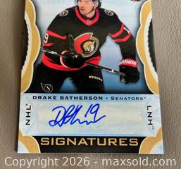 MaxSold Auction: 2023-24 Tim Hortons Drake Batherson NHL Signatures Card w COA - Ottawa (Ontario, Canada) SELLER MANAGED Downsizing Online Auction - Starwood Road