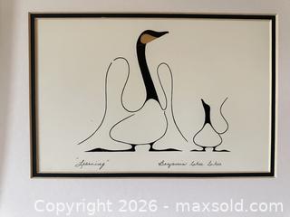 MaxSold Auction: Art print by Benjamin Chee Chee & Jackson Beardy, 2 are Framed. 3 items in lot  - Toronto (Ontario, Canada) SELLER MANAGED Downsizing Online Auction - The Kingsway