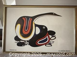 MaxSold Auction: Art print by Benjamin Chee Chee & Jackson Beardy, 2 are Framed. 3 items in lot  - Toronto (Ontario, Canada) SELLER MANAGED Downsizing Online Auction - The Kingsway