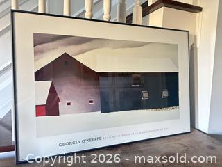 MaxSold Auction: Georgia O'Keeffe "Barn With Snow" Framed Museum Print - Toronto (Ontario, Canada) SELLER MANAGED Downsizing Online Auction - The Kingsway