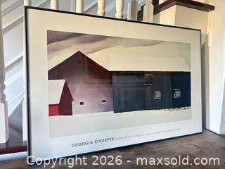 MaxSold Auction: Georgia O'Keeffe "Barn With Snow" Framed Museum Print - Toronto (Ontario, Canada) SELLER MANAGED Downsizing Online Auction - The Kingsway