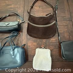 MaxSold Auction: Lot of 8 Handbags, Clutches & Shoulder/Crossbody Bags – Mixed Brands suede, leather etc  - Toronto (Ontario, Canada) SELLER MANAGED Downsizing Online Auction - The Kingsway