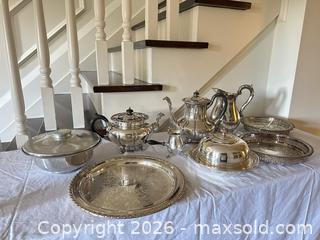 MaxSold Auction: Silver Plated 14 Pcs, MCM ice bowl, divided dishes, Victorian-Style Tea & Serving Set - Toronto (Ontario, Canada) SELLER MANAGED Downsizing Online Auction - The Kingsway