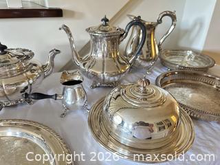 MaxSold Auction: Silver Plated 14 Pcs, MCM ice bowl, divided dishes, Victorian-Style Tea & Serving Set - Toronto (Ontario, Canada) SELLER MANAGED Downsizing Online Auction - The Kingsway