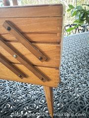 MaxSold Auction: Wooden Cantilever Sewing Box with Tiered Lift-Out Design made in Poland  - Toronto (Ontario, Canada) SELLER MANAGED Downsizing Online Auction - The Kingsway