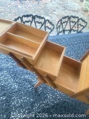 MaxSold Auction: Wooden Cantilever Sewing Box with Tiered Lift-Out Design made in Poland  - Toronto (Ontario, Canada) SELLER MANAGED Downsizing Online Auction - The Kingsway
