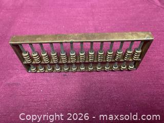 MaxSold Auction: Brass Suanpan Abacus, Small Handheld Chinese Style - Renfrew (Ontario, Canada) SELLER MANAGED Downsizing Online Auction - Plaunt Street South