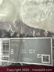 MaxSold Auction: Nike Air Force 1 '07 White Men's Size 8 Leather - Renfrew (Ontario, Canada) SELLER MANAGED Downsizing Online Auction - Plaunt Street South