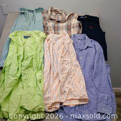 MaxSold Auction: Men's lot six large button-down shirts vest and flannel - Waterford (New Jersey, USA) SELLER MANAGED Estate Sale Online Auction - Chew Road