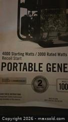 MaxSold Auction: Champion Portable Generator Model 100104 4000/3000W B - Deep River (Ontario, Canada) PARTNER MANAGED Downsizing Online Auction - Frontenac Crescent