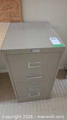 MaxSold Auction: Commodore Beige/Tan Desk with Wood Top and File Pedestals C - Deep River (Ontario, Canada) PARTNER MANAGED Downsizing Online Auction - Frontenac Crescent
