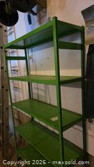 MaxSold Auction: Green Metal 6-Shelf Freestanding Storage Rack A - Deep River (Ontario, Canada) PARTNER MANAGED Downsizing Online Auction - Frontenac Crescent