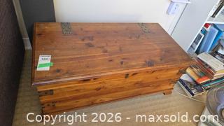 MaxSold Auction: H.E. Furniture Co. Cedar Blanket Chest, Natural Honey Finish B - Deep River (Ontario, Canada) PARTNER MANAGED Downsizing Online Auction - Frontenac Crescent