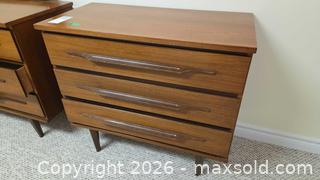 MaxSold Auction: Mid-Century Modern 3-Drawer Dresser, Teak Tone C - Deep River (Ontario, Canada) PARTNER MANAGED Downsizing Online Auction - Frontenac Crescent