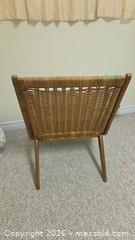 MaxSold Auction: Mid-Century Modern Lounge Chair with Wood Frame and Woven Seat A - Deep River (Ontario, Canada) PARTNER MANAGED Downsizing Online Auction - Frontenac Crescent