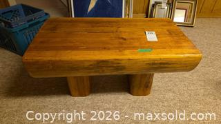 MaxSold Auction: Rustic Solid Wood Bench in Honey Amber Finish A - Deep River (Ontario, Canada) PARTNER MANAGED Downsizing Online Auction - Frontenac Crescent