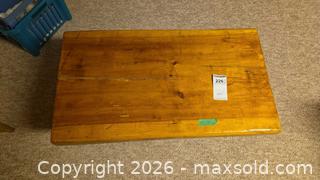 MaxSold Auction: Rustic Solid Wood Bench in Honey Amber Finish A - Deep River (Ontario, Canada) PARTNER MANAGED Downsizing Online Auction - Frontenac Crescent