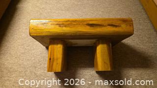 MaxSold Auction: Rustic Solid Wood Bench in Honey Amber Finish A - Deep River (Ontario, Canada) PARTNER MANAGED Downsizing Online Auction - Frontenac Crescent
