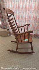 MaxSold Auction: Solid Wood Traditional Rocking Chair, Medium Brown A - Deep River (Ontario, Canada) PARTNER MANAGED Downsizing Online Auction - Frontenac Crescent