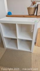 MaxSold Auction: White 4-Cube Organizer Shelf, C - Deep River (Ontario, Canada) PARTNER MANAGED Downsizing Online Auction - Frontenac Crescent
