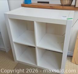 MaxSold Auction: White 4-Cube Organizer Shelf, C - Deep River (Ontario, Canada) PARTNER MANAGED Downsizing Online Auction - Frontenac Crescent
