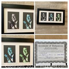 MaxSold Auction: Dean Martin limited edition set. of Canvas Prints Bradley j. Cooper. 41/100,  (18" x10").    Perfect for your home decor in TV Room, Men Cave.   - Coquitlam (British Columbia, Canada) SELLER MANAGED Downsizing Online Auction - Delestre Avenue