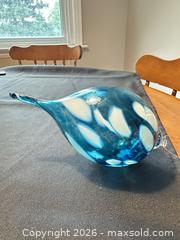 MaxSold Auction: Blue Hand Blown Ornament.    A  - London (Ontario, Canada) PARTNER MANAGED Estate Sale Online Auction - Brixham Crescent