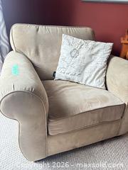 MaxSold Auction: Cream Faux Suede Arm Chair   C - London (Ontario, Canada) PARTNER MANAGED Estate Sale Online Auction - Brixham Crescent