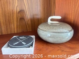 MaxSold Auction: Curling Rock Dish and coasters.   B - London (Ontario, Canada) PARTNER MANAGED Estate Sale Online Auction - Brixham Crescent