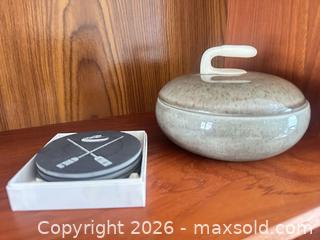 MaxSold Auction: Curling Rock Dish and coasters.   B - London (Ontario, Canada) PARTNER MANAGED Estate Sale Online Auction - Brixham Crescent