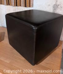 MaxSold Auction: Faux Leather Ottoman and Decorative Wooden Box B - London (Ontario, Canada) PARTNER MANAGED Estate Sale Online Auction - Brixham Crescent