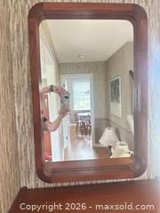 MaxSold Auction: Teak Floating Wall Console with Mirror.  C - London (Ontario, Canada) PARTNER MANAGED Estate Sale Online Auction - Brixham Crescent