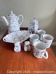 MaxSold Auction: Vintage Porcelain Tea/Coffee Set, White with Blue Floral Design - London (Ontario, Canada) PARTNER MANAGED Estate Sale Online Auction - Brixham Crescent
