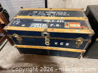 MaxSold Auction: Vintage Steamer Trunk.   C - London (Ontario, Canada) PARTNER MANAGED Estate Sale Online Auction - Brixham Crescent