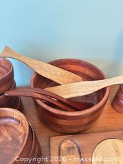 MaxSold Auction: Wooden Serving Set.    A - London (Ontario, Canada) PARTNER MANAGED Estate Sale Online Auction - Brixham Crescent