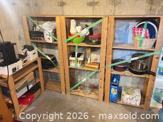 MaxSold Auction: Wooden Storage Shelves  - London (Ontario, Canada) PARTNER MANAGED Estate Sale Online Auction - Brixham Crescent