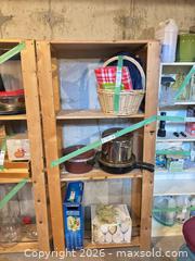MaxSold Auction: Wooden Storage Shelves  - London (Ontario, Canada) PARTNER MANAGED Estate Sale Online Auction - Brixham Crescent