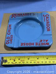 MaxSold Auction: Vintage 1930s/40s Reinhardt’s Old Chum Lager Enamel Metal Ash Tray - Ottawa (Stittsville)(Ontario, Canada) SELLER MANAGED Downsizing Online Auction - Heritage Grove Crescent