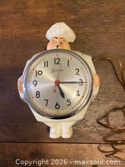 MaxSold Auction: Vintage 1950s  MCM The Sessions Clock Company Chef/Baker Kitchen Clock - Ottawa (Stittsville)(Ontario, Canada) SELLER MANAGED Downsizing Online Auction - Heritage Grove Crescent