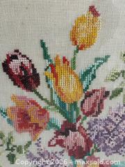 MaxSold Auction: Vintage 1970s Sri Lanka Framed Under Glass Needlepoint Art Pair - Ottawa (Stittsville)(Ontario, Canada) SELLER MANAGED Downsizing Online Auction - Heritage Grove Crescent