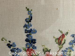 MaxSold Auction: Vintage 1970s Sri Lanka Framed Under Glass Needlepoint Art Pair - Ottawa (Stittsville)(Ontario, Canada) SELLER MANAGED Downsizing Online Auction - Heritage Grove Crescent