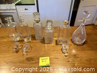 MaxSold Auction: Lot of 7 Cut Crystal and Clear Glass Decanters - Augusta (Georgia, USA) PARTNER MANAGED Estate Sale Online Auction - Monte Sano Avenue