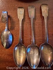 MaxSold Auction: Mixed-Metal Silverplated Flatware & Serveware Set with Commemorative Plate - Augusta (Georgia, USA) PARTNER MANAGED Estate Sale Online Auction - Monte Sano Avenue