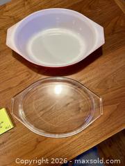 MaxSold Auction: Pyrex Red & White Casserole Dish with Lid - Augusta (Georgia, USA) PARTNER MANAGED Estate Sale Online Auction - Monte Sano Avenue