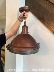 MaxSold Auction: Large Industrial Nautical Pendant Light – Prismatic Glass – Copper Finish - Toronto (Ontario, Canada) SELLER MANAGED Estate Sale Online Auction - Danforth Avenue