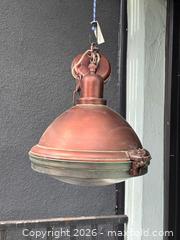 MaxSold Auction: Large Industrial Nautical Pendant Light – Prismatic Glass – Copper Finish - Toronto (Ontario, Canada) SELLER MANAGED Estate Sale Online Auction - Danforth Avenue
