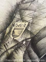 MaxSold Auction: Original Pencil Drawing, signed – Surreal Figure with Camera Motif – Large Framed Artwork - Toronto (Ontario, Canada) SELLER MANAGED Estate Sale Online Auction - Danforth Avenue