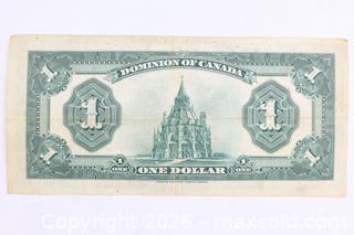 MaxSold Auction: 1923 Dominion of Canada One Dollar Banknote - Vaughan (Ontario, Canada) PARTNER MANAGED Reseller Online Auction - Steeles Avenue West Suite