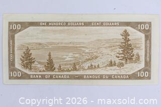 MaxSold Auction: 1954 Bank of Canada $100 Banknote - Vaughan (Ontario, Canada) PARTNER MANAGED Reseller Online Auction - Steeles Avenue West Suite