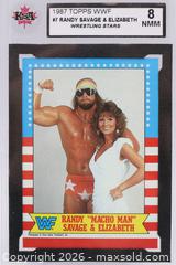 MaxSold Auction: 1987 Topps Randy "Macho Man" Savage & Elizabeth #7 Trading Card - Vaughan (Ontario, Canada) PARTNER MANAGED Reseller Online Auction - Steeles Avenue West Suite